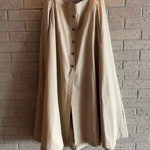 Banana Republic Cotton-Poplin Skirt with Buttons